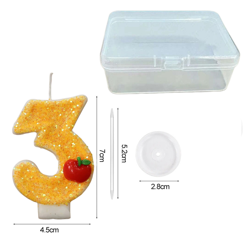شمعة عيد ميلاد رقمية صفراء على - مراجعة Supplies Of Candle وسعره